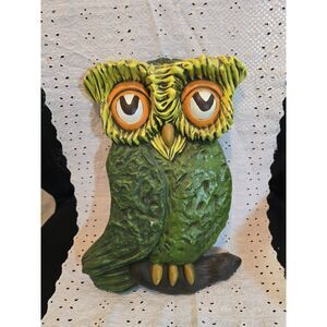 Vintage MCM Painted Ceramic Owl